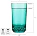 Drinique ELT-TA-TEL-4 Elite Tall Unbreakable Tritan Highball Glasses, 14 oz (Set of 4), Teal