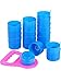 Hestya 20 Pieces Non Spill Caps, Reusable 55 mm 3 and 5 Gallon Water Jugs Anti-Splash Bottle Caps with 1 Piece Water Bottle Handle