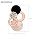 Kemstone Rose Gold Crystal Accented Sea Shell Stud Earrings Women Birthday Gift Jewelry