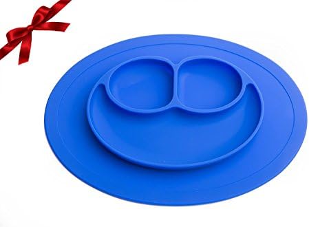 Sterify Baby Silicone Feeding Placemat Plate (Blue)