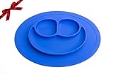 Sterify Baby Silicone Feeding Placemat Plate (Blue)