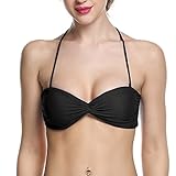 Ekouaer Sexy Twist Bandeau Bikini Top Push Up Padded Swimwear Swimsuit for Women