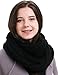 HH HOFNEN Women Solid Knit Infinity Scarf Soft Warm Scarves Thick Knitted Winter Warm Infinity Scarf