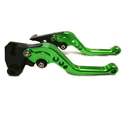 Unlimited 6 Adjustable Position Green Brake Clutch Lever for Kawasaki Z650 Z900 17-18, NINJA 650R / ER-6F 17-18, VERSYS 1000 2015-2018, VERSYS (650cc) 2015-2018, VULCAN/S 650cc 15-18