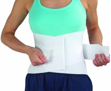 DMI Adjustable Lumbar Support Back Brace with Removable Stays, White, X-Large by MABIS DMI Healthcare
