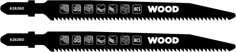 kwb 2x Jigsaw blades for wood, laminate (for hardwood, softwood, plywood, parquet, laminate)