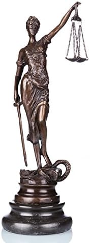 Top Bronze Small Size Bronze Myth Lady Justice Sculpture Art Aouvenau TPE-261