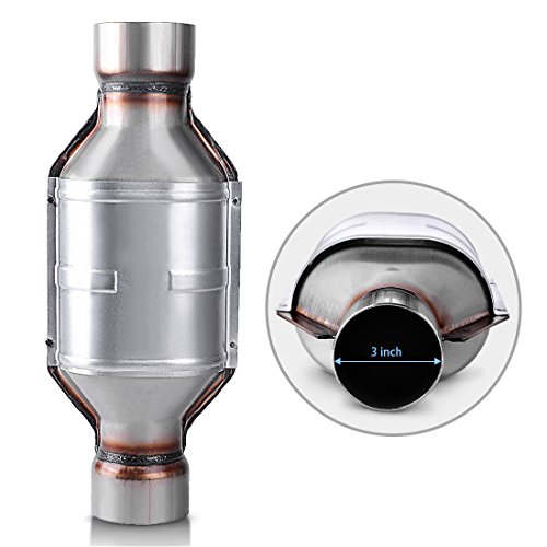 Universal 3" catalytic converter direct fit high flow conver…