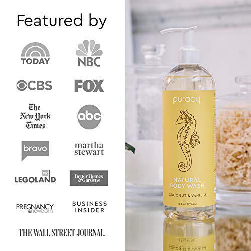 Puracy Body Wash, Coconut & Vanilla, Natural Body Wash for Skin