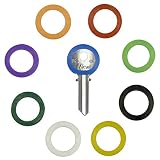 Uniclife 36PCS Key Caps Covers Tags, Plastic Key Identifier Coding Rings in 9 Different Colors