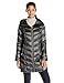Calvin Klein Women's Mid-Length Packable Chevron Down Coat, Black, XXS