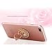 Dolloress Luxury Peacock Crystal Mobile Phone Holder Watch Shape Metal Finger Ring Stand Holder Phone Bracket (Pink)