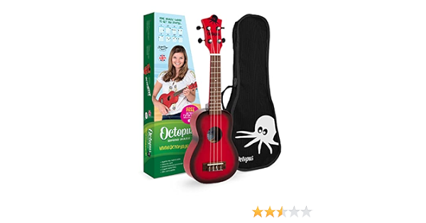 Octopus Ukelele soprano en rojo : Amazon.es: Instrumentos musicales