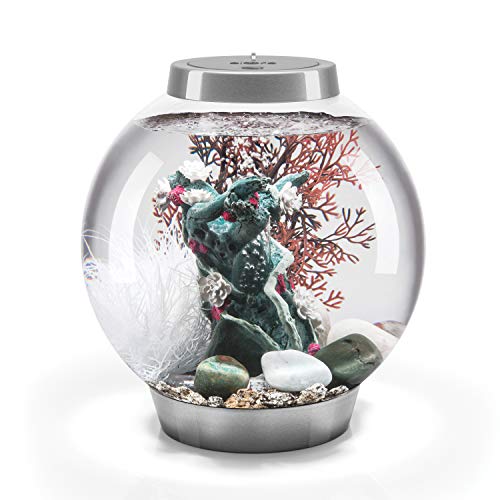 biOrb Classic 15 Aquarium Set Flower Blossom – 4 Gallon, Silver