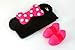 iPhone 7 Plus Case, TISHAA 3D Minnie Mouse Cute Rubber Silicone with Shoes Kickstand Cell Phone Carrying Case for Apple iPhone 7 Plus (2016) (1 Minnie Hot Pink)