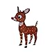 ProductWorks 26-Inch Pre-Lit Rudolph the Red-Nosed Reindeer Soft Tinsel Christmas Yard Decoration, 100 Lights