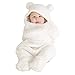 Sunbona Sleep Sack For Toddlers, Newborn Baby Fleece Warm Swaddle Wrap Sleeping Bag Kids Photography Prop Set (White)