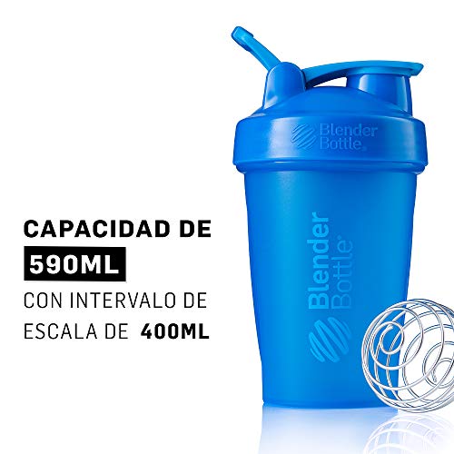 BlenderBottle Classic Loop Top Shaker Bottle, 20-Ounce, Cyan/Cyan - Thumbnail 4