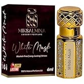 MIKSALMINA White Musk Attar Roll On Perfume Oil for Men and Women, Non-Alcoholic, 6ml