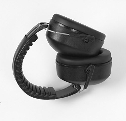Sound Dampening Over Ear Headphones by Men at Work: Soundproof Hearing Protection Muffs – Folding Adjustable Head Band – Unisex Black Padded Ear Cups With Noise Cancelling Foam For Safety &amp; Comfort
