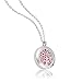 2PCS Aromatherapy Essential Oil Diffuser Necklace Stainless Steel Pendant Locket 12 Felt Pads