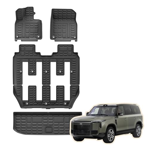 MOTOR FIT 3D All-Weather Car Floor Mats for ROX 01 6 Seater | 5-Piece Waterproof Set with Anti-Slip Backing & Raised Edges | Interior Accessories for ROX 01 6 Seater