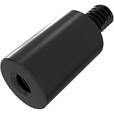 Lexoro Gear Shift Lever Foot Peg Extension for Harley Davidson - Chrome Steel (Black, 1'extension)