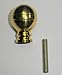 JWL (1) Cane Walking Stick Shift Knob Handle Ball Style Cast Brass with Steel Threaded Rod Connector