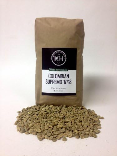 Colombian Supremo, 17/18 Green Unroasted Coffee Beans, 5 Lb Bag