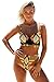 sisiyer ON Sale Women's African Geometric Print Cut Out High Waist 2PCS Bikini Swimsuit