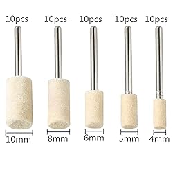 Ettonsun 100Pcs Polishing Buffing Wheels Wool Felt