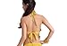 ZLTdream Lady's Belly Dance Bandage Coin Bra Top With Chest Pad Yellow