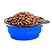 Pop-up Dog Bowl & Pet Bowl - Collapsible Travel Silicone Camping Crate Dish Bowl - 2 Cup Set - Blue / Green, Small by KIQ