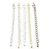 Dcatcher 10 PCS Necklace Extenders Bracelet Extender Chain Set for Necklace Bracelet DIY Jewelry Making, 5 Assorted Colours