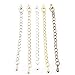 Dcatcher 10 PCS Necklace Extenders Bracelet Extender Chain Set for Necklace Bracelet DIY Jewelry Making, 5 Assorted Colours
