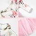 EVAIL Doll Clothes Unicorn Dolls Dress Pink Tulle Dress for 18 inch Girl Dolls American Girl Our Generation Dolls Floral Print Long Sleeve Dresses