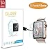 [3 Pack] Fotbor for Apple Watch Screen Protector 42mm Series 3/2/ 1, HD Clear Anti-Scratch Anti-Bubble Tempered Glass Screen Protector Lifetime Replacement Warranty [Only Covers The Flat Area] (42mm)