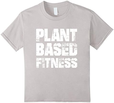 Kids PLANTBASED FITNESS Shirt - vegan plant based t-shirt 12 Silver