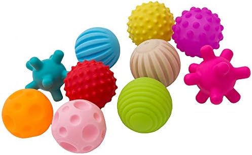 Pandacherry Jp 赤ちゃんおもちゃ ベビー用ボール 音が出るボール 知育玩具 10個セットソフトボール 想像力を育つ知育玩具 新生児 おもちゃ クリスマス 誕生日プレゼント 0か月から遊べる 知恵おもちゃ 早期開発 教具 持ち運びに便利 バック付き