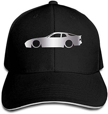 KMRR Porsche 944 Outline Platinum Style Flex Baseball Cap Black
