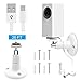 FASTSNAIL Wall Mount with 26FT Power Extension Charging Cable Compatible with Wyze Cam Pan,Mounting Kit Including Charging Cord Compatible with Wyze Cam Pan, Indoor and Outdoor Security Mount