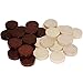 ASNEY Wooden Backgammon Pieces, Solid Wood Checker Pieces Set Board Game Table Chips and 5 Dices, Includes Storage Bag (1.34