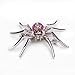 Pink Dazzling Spider Clip Pin Brooch w/ Rhinestone