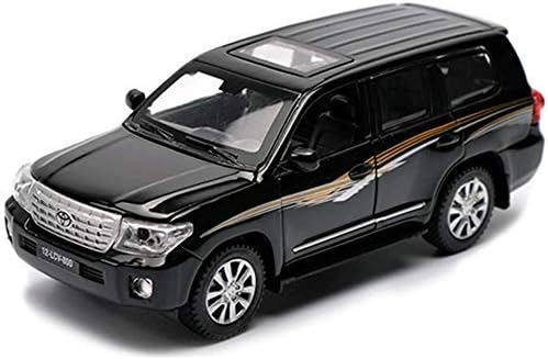 Car model Car Model Car 1:24 Toyo-ta Land Cruiser SUV Simulation Alloy Die-casting Toy Ornaments Sports Car Collection Jewelry 20x8x7CM (Color : Black)