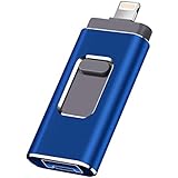 USB Flash Drive for iPhone 128gb Memory Stick LTY Photo Stick USB 3.0 Jump Drive Thumb Drives Externa Lightning Memory Stick for iPhone iPad Android and Computers (blue-128GB)