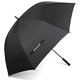 Bodyguard 60 Inch Automatic Open Golf Umbrella - Extra Large Canopy Umbrella 210T Dupont Teflon Coated Super Windproof and Waterproof Umbrella - Black