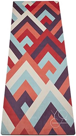 Truly COMBO YOGA MAT by YOGA ID:. natural rubber + microfiber / NON SLIP GRIP YOGA MAT / Printed Design Yoga Mats / ECO Friendly / machine washable