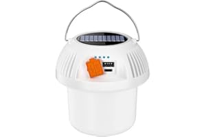 MUKKURI Camping Lantern Solar Rechargeable, LED Tent Light Ultra Bright for Camping (Eclectic, White-1 Pack)