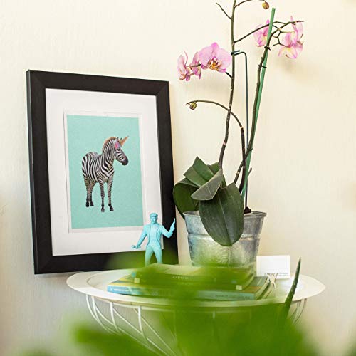 Zebra & Rainbow Ice Cream Cone Unicorn Art Print Poster - Fun Home & Bedroom Wall Art for Girl's Bedroom & Home Decor 11x14 inches, Unframed - Thumbnail 4