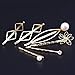 SIQUK 24 Pcs Hair Clips Pearl Barrettes Clips Artificial Pearl Hair Barrettes Gold Hairpins for Women and Girls Bridal Hair Decoration